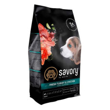 Сухий корм Savory для цуценят всіх порід Індичка та курка 1кг Сухий корм Savory для цуценят всіх порід Індичка та курка 1кг