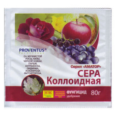 Водорозчинне добриво Proventus Сірка Колоїдна 80г Водорозчинне добриво Proventus Сірка Колоїдна 80г
