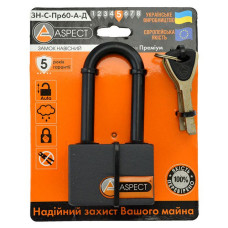 Замок навісний Aspect Premium ЗН-C-Пр60-А Д, 4 ключі Замок навісний Aspect Premium ЗН-C-Пр60-А Д, 4 ключі