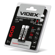 Акумулятор Videx AAA/HR03 мікропальчик 600 mAh блістер 2шт Акумулятор Videx AAA/HR03 мікропальчик 600 mAh блістер 2шт