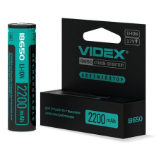 Акумулятор Videx Li-ion 18650-P 2200mAh 3.7V з захистом Акумулятор Videx Li-ion 18650-P 2200mAh 3.7V з захистом