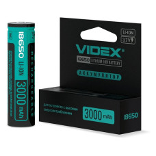 Акумулятор Videx Li-ion 18650-P 3000mAh 3.7V з захистом Акумулятор Videx Li-ion 18650-P 3000mAh 3.7V з захистом