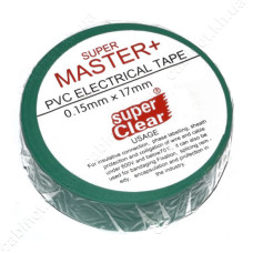 Ізолента ПВХ Master плюс 17х0.13мм 17м зелена Ізолента ПВХ Master плюс 17х0.13мм 17м зелена