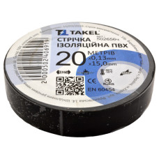 Ізолента ПВХ Takel 0.13х15мм 20м чорна Ізолента ПВХ Takel 0.13х15мм 20м чорна