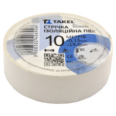 Ізолента ПВХ Takel 0.13х19мм 10м біла Ізолента ПВХ Takel 0.13х19мм 10м біла