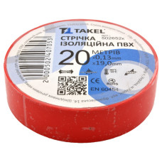 Ізолента ПВХ Takel 0.13х19мм 20м червона Ізолента ПВХ Takel 0.13х19мм 20м червона