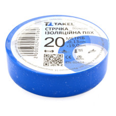Ізолента ПВХ Takel 0.13х19мм 20м синя Ізолента ПВХ Takel 0.13х19мм 20м синя