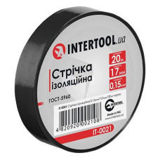 Ізолента ПВХ Intertool IT-0021 17х0.15мм 20м чорна Ізолента ПВХ Intertool IT-0021 17х0.15мм 20м чорна