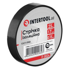 Ізолента ПВХ Intertool IT-0026 17х0.15мм 25м чорна Ізолента ПВХ Intertool IT-0026 17х0.15мм 25м чорна