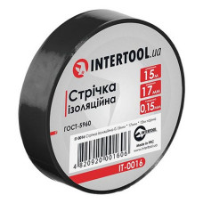 Ізолента ПВХ Intertool IT-0016 17х0.15мм 15м чорна Ізолента ПВХ Intertool IT-0016 17х0.15мм 15м чорна
