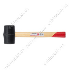 Киянка гумова Intertool HT-0236 350г 50мм дерев'яна ручка чорна гума