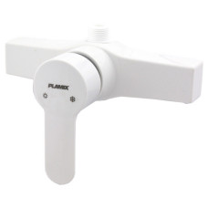 Змішувач для душової кабини Plamix Mario-003 White без шлангу і лійки пластиковий Змішувач для душової кабини Plamix Mario-003 White без шлангу і лійки пластиковий