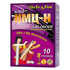Клей для шпалер Elite КМЦ-Н 10 рулонів 200 плюс 80гр Клей для шпалер Elite КМЦ-Н 10 рулонів 200 плюс 80гр