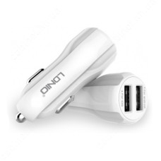 Автомобільний зарядний пристрій Ldnio C331 5V / 3.4А 2 USB plus Lightning кабель білий Автомобільний зарядний пристрій Ldnio C331 5V / 3.4А 2 USB plus Lightning кабель білий