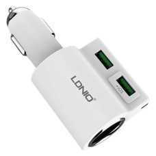 Автомобільний зарядний пристрій Ldnio CM10 5V / 4.2а 2 USB білий Автомобільний зарядний пристрій Ldnio CM10 5V / 4.2а 2 USB білий