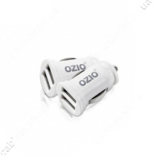 Автомобільний зарядний пристрій Ozio EK30 5V / 2.1А 2 USB білий Автомобільний зарядний пристрій Ozio EK30 5V / 2.1А 2 USB білий