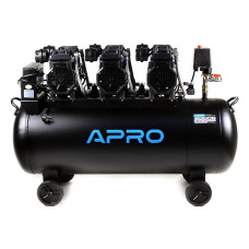 Компресор безмасляний Apro 850174 шестициліндровий OFE-100 8 Bar 3x1.5kW 712л/хв 100л 2 крана Компресор безмасляний Apro 850174 шестициліндровий OFE-100 8 Bar 3x1.5kW 712л/хв 100л 2 крана