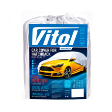 Тент автомобільний Vitol Hatchback 2XL 432х165х125мм сірий