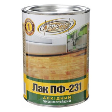 Лак алкідний зносостійкий ПФ-231 Блиск 2.1кг глянсовий Лак алкідний зносостійкий ПФ-231 Блиск 2.1кг глянсовий